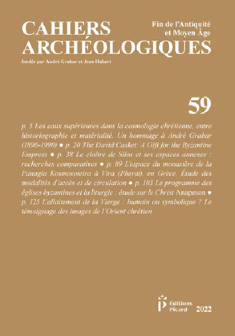 Cahiers archéologiques N° 59 - Fin de de l'Antiquité et du Moyen Age