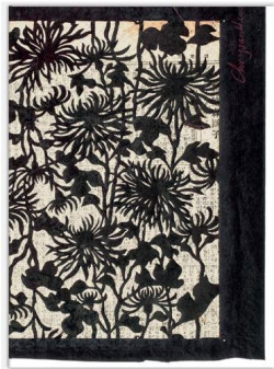 Éventails et chrysanthèmes - Motifs de katagami japonais