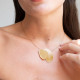 Golden Pendant Necklace Eclipse