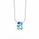 Gaudi Casa Batlló - Collier bleu, vert et argent