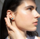 Gaudi Casa Batlló - Boucles d'oreilles bleues, vertes et dorées