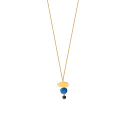 Miró Jewel - Blue, Black and Golden Necklace