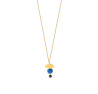 Bijou Miró - Collier bleu, noir et doré
