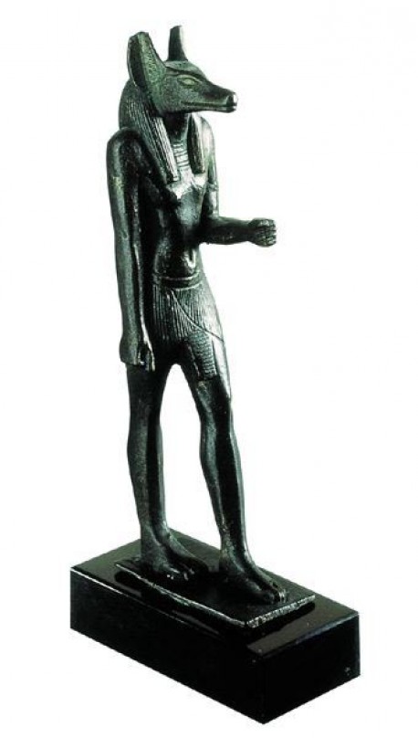 Sculpture of the god Anubis, Egyptian Antiquities (Resin replica).