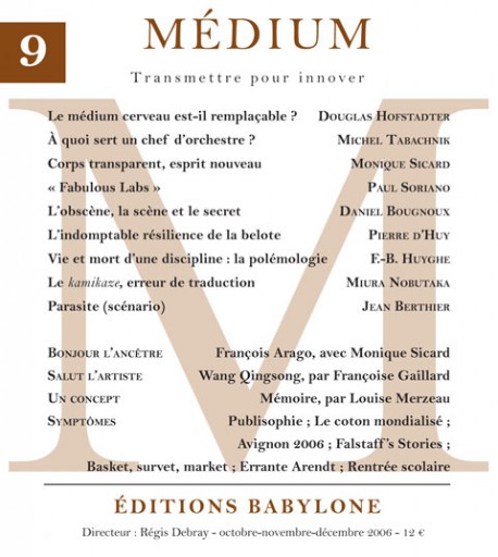 Revue Médium N°9 - octobre-novembre-décembre 2006 