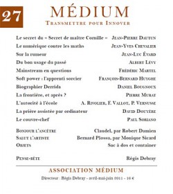 Revue Médium N°27 - avril-mai-juin 2011 