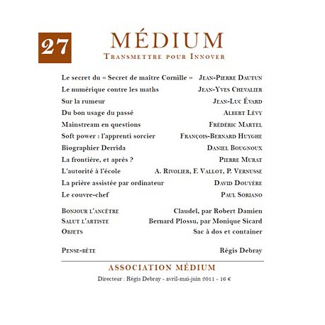 Revue Médium N°27 - avril-mai-juin 2011 