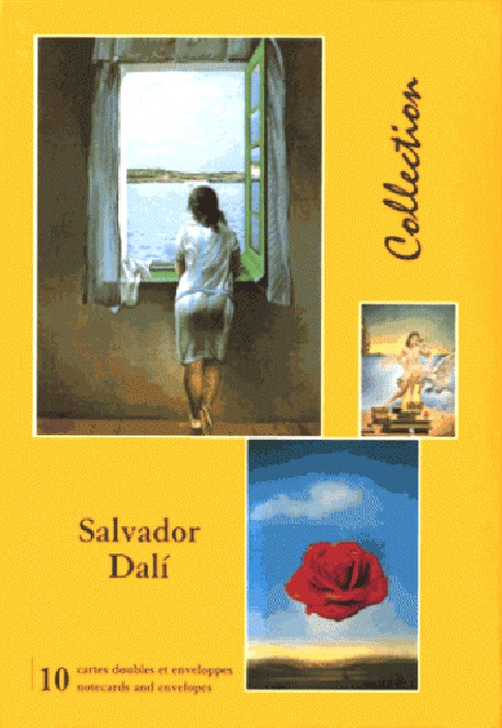 Salvador Dali, cartes doubles avec enveloppes
