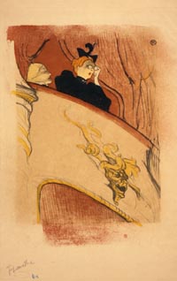 Henri de Toulouse-Lautrec (1864-1901). La Loge au mascaron doré, 1894. Lithographie au crayon, au pinceau et au crachis © Paris, Bibliothèque de l'Institut national d'histoire de l'art, collections Jacques Doucet