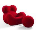 Fauteuil et pouf UP5 / UP6, dits « La Donna »