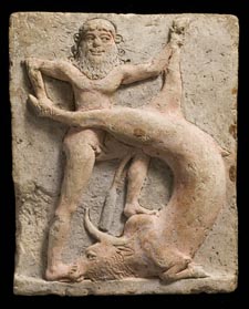 Bas-relief représentant le héros Gilgamesh